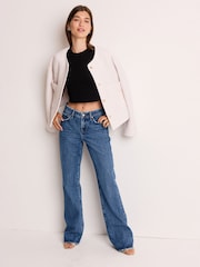 Dark Blue Relaxed Bootcut 100% Cotton Jeans - Image 1 of 7