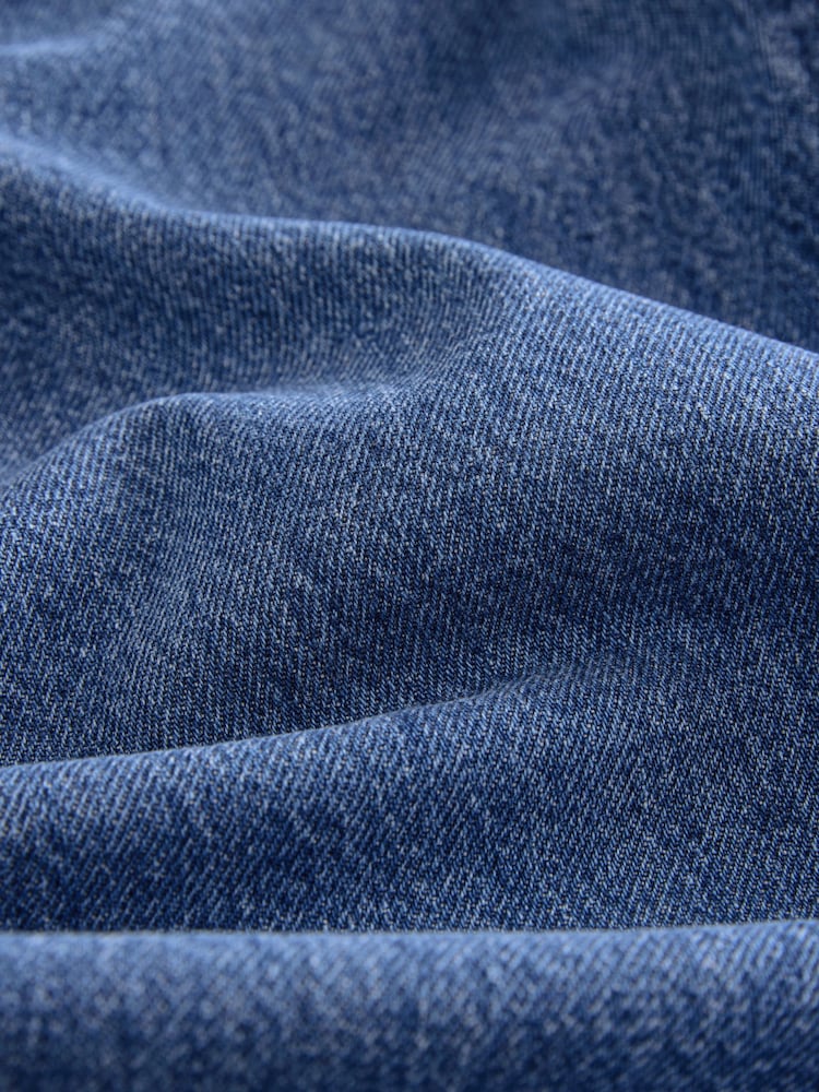 Dark Blue Relaxed Bootcut 100% Cotton Jeans - Image 7 of 7