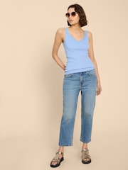 White Stuff Blue 100% Cotton Seabreeze Vest - Image 3 of 7