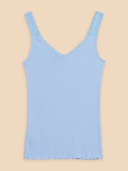 White Stuff Blue 100% Cotton Seabreeze Vest - Image 6 of 7