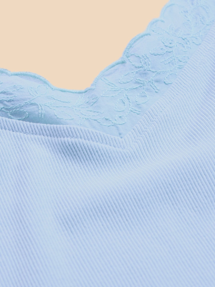 White Stuff Blue 100% Cotton Seabreeze Vest - Image 7 of 7