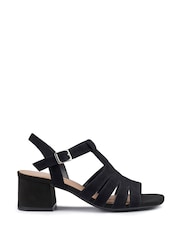 Hotter Black Portofino Buckle Sandals - Image 1 of 4