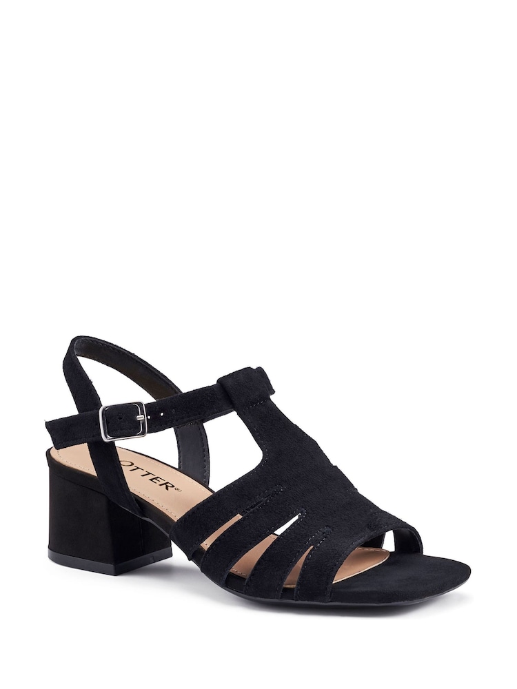 Hotter Black Portofino Buckle Sandals - Image 2 of 4