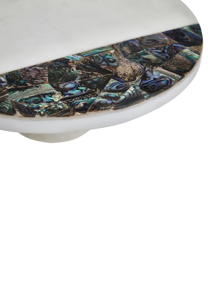 Maison by Premier White Marble Round Cake Stand - Image 2 of 2