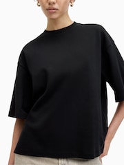 AllSaints Black Amelie T-Shirt - Image 4 of 7