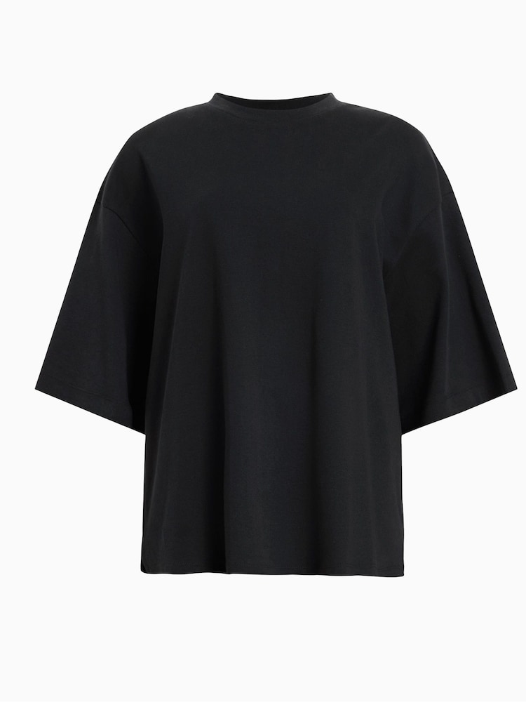 AllSaints Black Amelie T-Shirt - Image 7 of 7