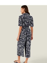Accessorize Blue Fan Print Jumpsuit - Image 2 of 4
