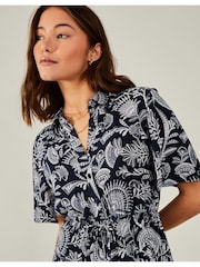 Accessorize Blue Fan Print Jumpsuit - Image 3 of 4
