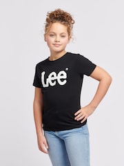 Lee Black Girls Regular Fit Wobbly Graphic T-Shirt - Image 1 of 8