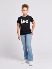 Lee Black Girls Regular Fit Wobbly Graphic T-Shirt - Image 2 of 8