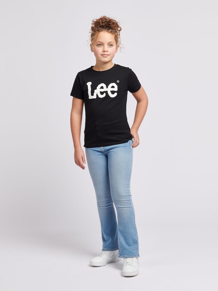 Lee Black Girls Regular Fit Wobbly Graphic T-Shirt - Image 2 of 8