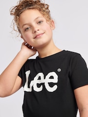 Lee Black Girls Regular Fit Wobbly Graphic T-Shirt - Image 5 of 8