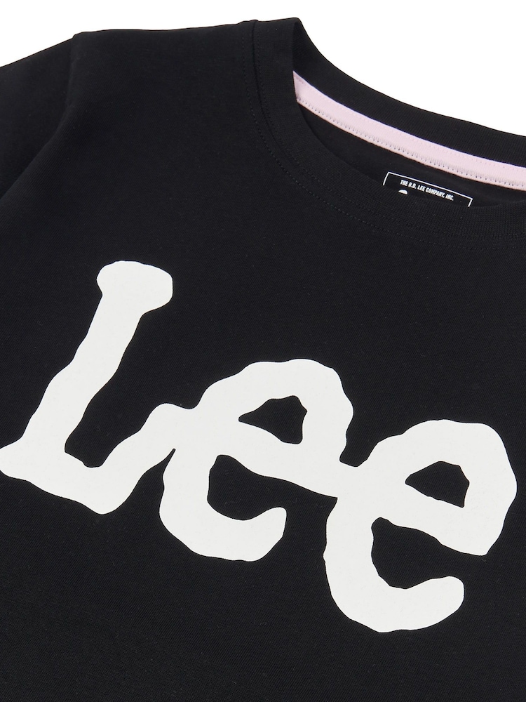 Lee Black Girls Regular Fit Wobbly Graphic T-Shirt - Image 8 of 8
