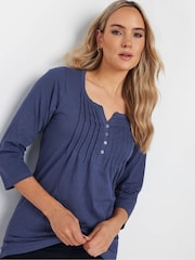 Long Tall Sally Blue Henley Top - Image 4 of 4