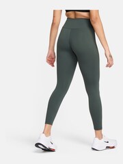 Nike Dark Green One High-Waisted 7/8 Leggings - Image 2 of 3