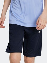 adidas black/blue Sportswear Train Essentials Aeroready 3-Stripes Regular-Fit Training Set - Image 5 of 8