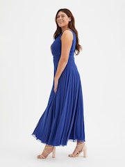Scarlett & Jo Blue Nancy Marilyn Mesh Maxi Dress - Image 3 of 6