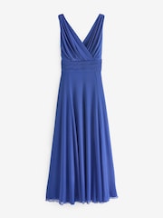 Scarlett & Jo Blue Nancy Marilyn Mesh Maxi Dress - Image 6 of 6