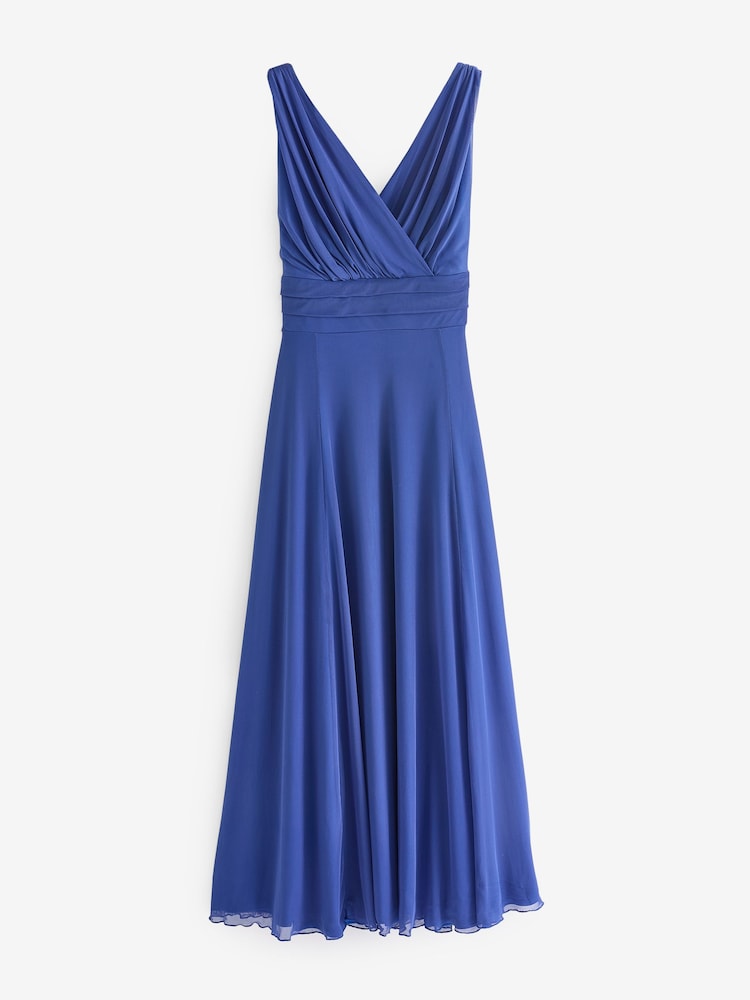 Scarlett & Jo Blue Nancy Marilyn Mesh Maxi Dress - Image 6 of 6