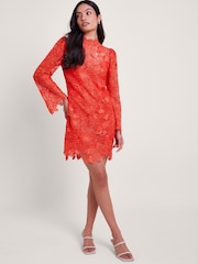 Monsoon Orange Lila Lace Tunic Dress - Image 1 of 6