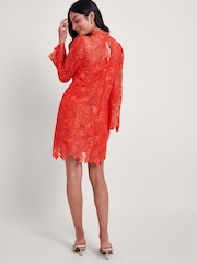 Monsoon Orange Lila Lace Tunic Dress - Image 4 of 6