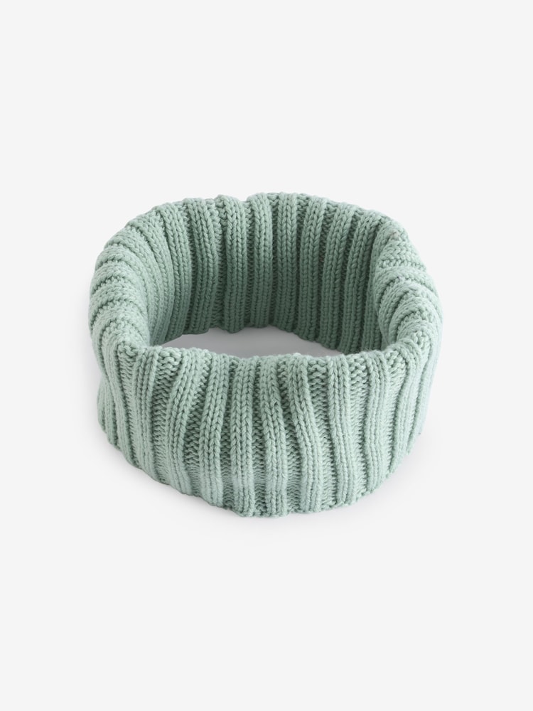 Salbeigrün - Gerippter Strickschal (1–16 Jahre) - Bild 2 von 4