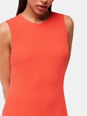 Whistles Orange Erin Texture Midi Dress - Image 2 of 4