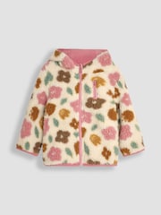 JoJo Maman Bébé Cream Floral Teddy Fleece - Image 1 of 3
