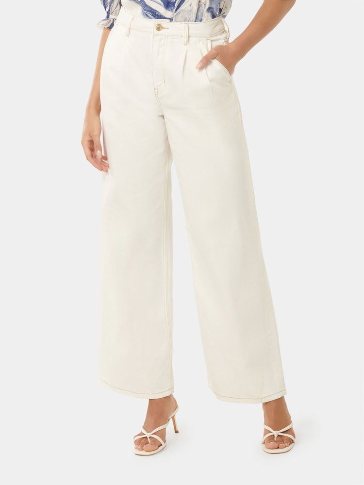 Forever New White Pippa Wide Leg Jeans - Image 1 of 5