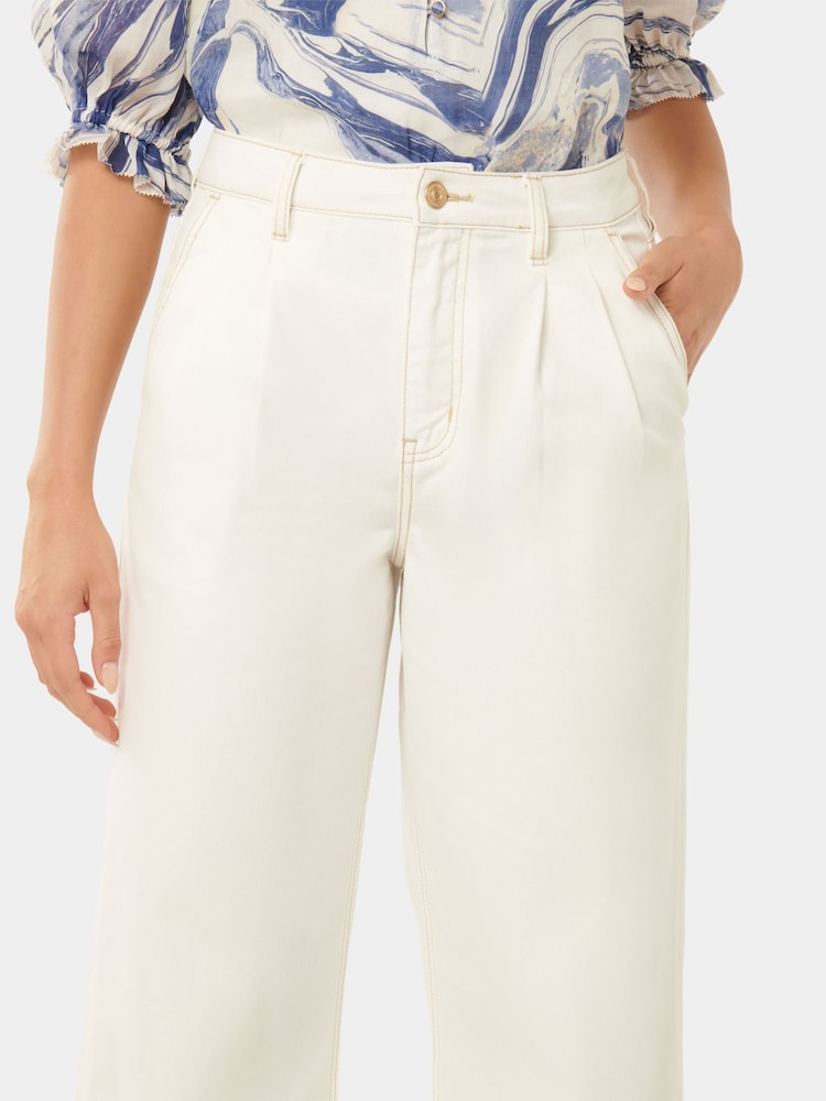 Forever New White Pippa Wide Leg Jeans - Image 2 of 5
