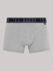 Ted Baker Blue Cotton Trunks 3 Pack - Image 2 of 6
