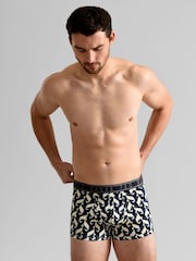 Ted Baker Blue Cotton Trunks 3 Pack - Image 6 of 6