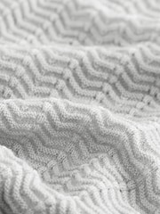 Ice Grey Regular Fit Signature 100% Merino Textured Quarter Zip Jumper - Image 8 of 8
