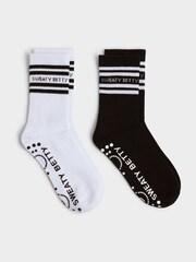 Sweaty Betty White Mid Length Ankle Gripper Socks 2 Pack - Image 1 of 2