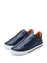 Moda In Pelle Benni Elastic Slip On Foxing Sole Trainers - Image 2 of 4