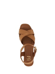 Dune London Natural Cross Strap Heeled Judies Sandals - Image 6 of 6