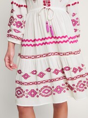 Monsoon White Embroidered Catia Dresses - Image 4 of 5