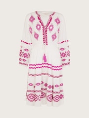 Monsoon White Embroidered Catia Dresses - Image 5 of 5