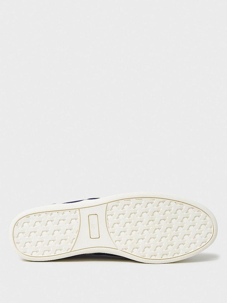 Crew Clothing Blue Canvas Lace Up Trainers - Image 4 of 4