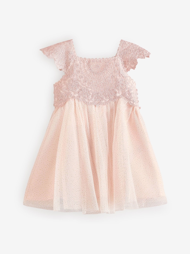 Monsoon Pink Baby Estella Dress - Image 1 of 1