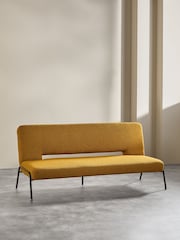 MADE.COM Ochre Yellow Pax Boucle Knox 2 Seater Sofa Bed - Image 3 of 7
