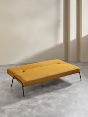 MADE.COM Ochre Yellow Pax Boucle Knox 2 Seater Sofa Bed - Image 4 of 7