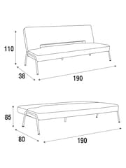 MADE.COM Ochre Yellow Pax Boucle Knox 2 Seater Sofa Bed - Image 7 of 7