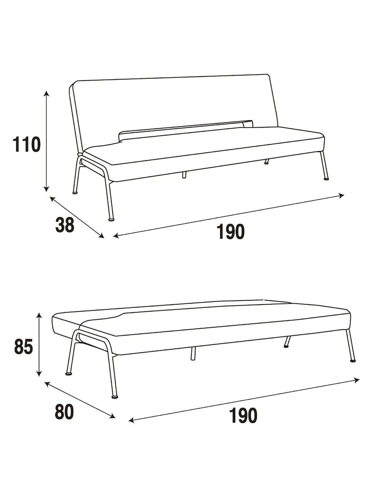 MADE.COM Ochre Yellow Pax Boucle Knox 2 Seater Sofa Bed - Image 7 of 7
