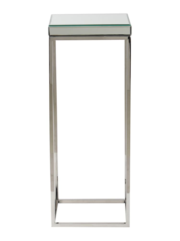 Pacific Mirrored Glass and Silver Square Side Table - Image 2 of 5