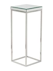 Pacific Mirrored Glass and Silver Square Side Table - Image 3 of 5