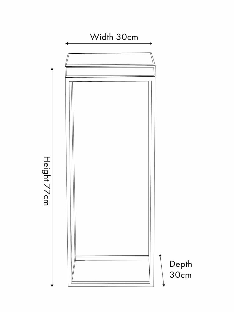 Pacific Mirrored Glass and Silver Square Side Table - Image 5 of 5