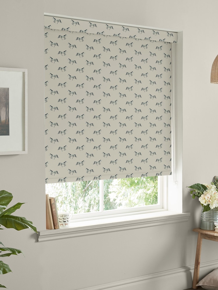 Sophie Allport Grey Horse Made to Measure Roller Blinds - Image 2 of 6