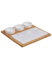 Maison by Premier 5 Piece White Marble And Ceramic Serving Board - Image 2 of 5