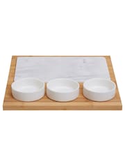 Maison by Premier 5 Piece White Marble And Ceramic Serving Board - Image 3 of 5